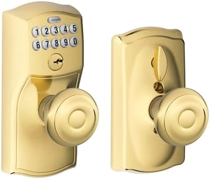 Camelot Keypad Lock with Lever Handle — Smart Lock, SCHLAGE