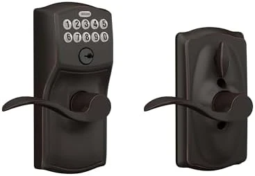 Camelot Keypad Lock with Lever Handle — Smart Lock, SCHLAGE