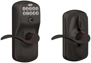 Camelot Keypad Lock with Lever Handle — Smart Lock, SCHLAGE