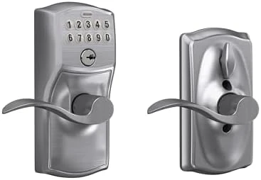 Camelot Keypad Lock with Lever Handle — Smart Lock, SCHLAGE