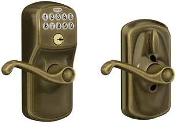 Camelot Keypad Lock with Lever Handle — Smart Lock, SCHLAGE