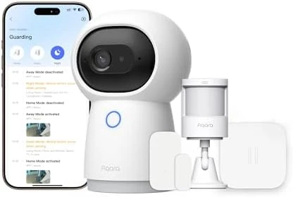 Camera Protect Kit Y100, 4-Piece Wireless Home Security System with 2K Camera Hub G3, 3 Smart Sensors, HomeGuardian,... — Motion Sensor, Aqara