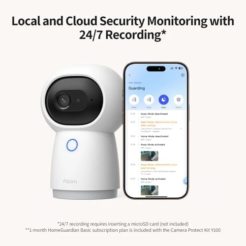 Camera Protect Kit Y100, 4-Piece Wireless Home Security System with 2K Camera Hub G3, 3 Smart Sensors, HomeGuardian,... — Motion Sensor, Aqara