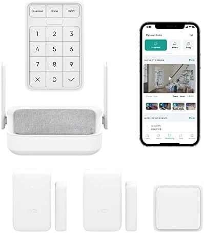 Home Security System Core Kit with Hub, Keypad, Motion, Entry Sensors (2), and 3 Months of 24/7 Professional Monitoring... — Security Monitoring, Wyze