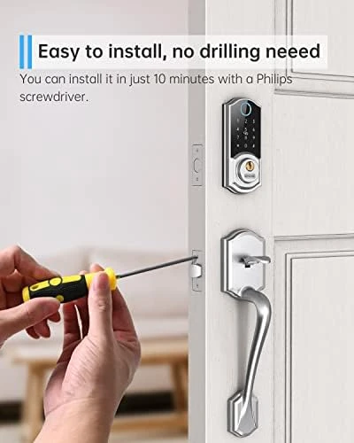 Keyless Entry Door Lock with Handle — Smart Lock, SMONET