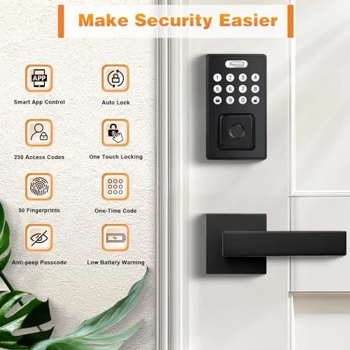 Keyless Entry Door Lock with Handle — Smart Lock, Probrico