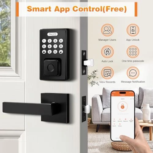 Keyless Entry Door Lock with Handle — Smart Lock, Probrico