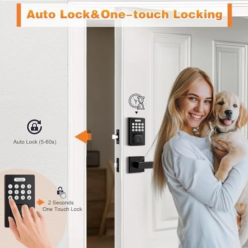 Keyless Entry Door Lock with Handle — Smart Lock, Probrico