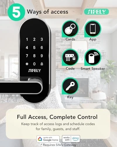 Keyless Entry Keypad Smart Door Lock with Handle & Knob — Smart Lock, Sifely