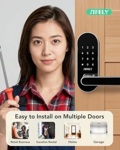 Keyless Entry Keypad Smart Door Lock with Handle & Knob — Smart Lock, Sifely