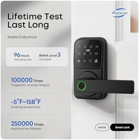 Smart Door Handle Lock with Touchscreen Keypad — Smart Lock, Heittis