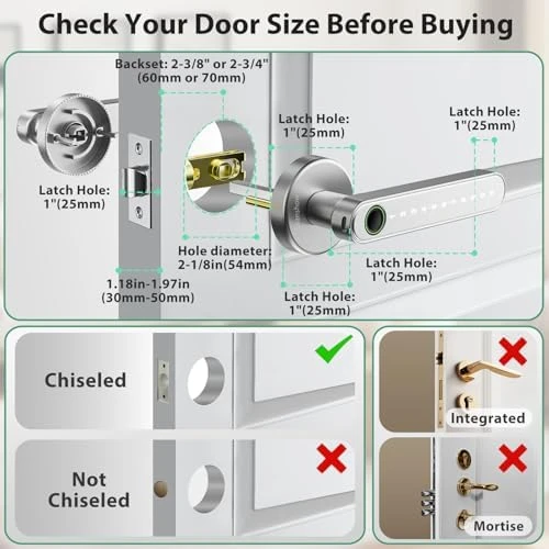 Smart Door Lock with Handle and Keypad — Smart Lock, Evanshow