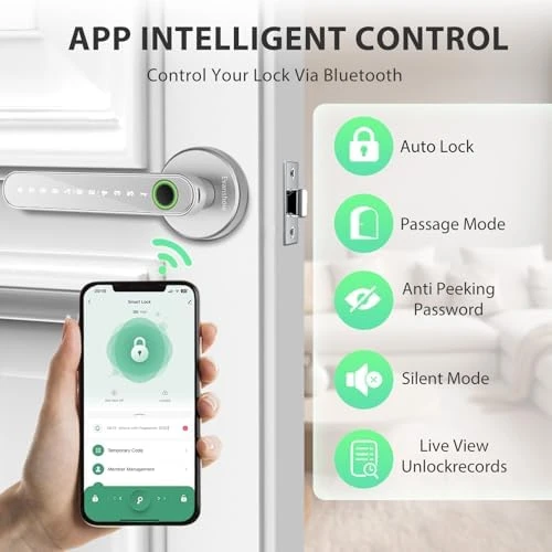 Smart Door Lock with Handle and Keypad — Smart Lock, Evanshow