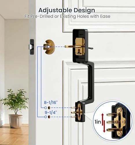 Smart Fingerprint Front Door Lock Set, App Control, 8-in-1 Keyless Entry Deadbolt with Lever Handle — Smart Lock, Veise