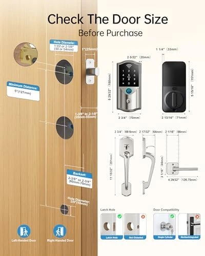 Smart Front Door Lock with Handle — Smart Lock, Firstriver
