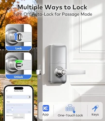 Smart Keypad Door Lock with Handle — Smart Lock, TEEHO
