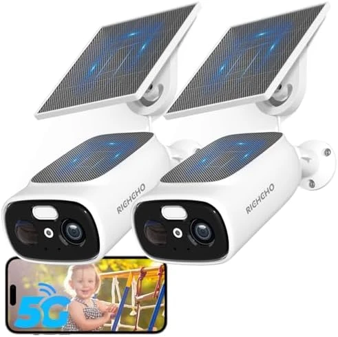 WiFi Cameras with Double Solar Panels — Security Camera, RICHCHO