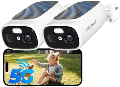 WiFi Cameras with Double Solar Panels — Security Camera, RICHCHO