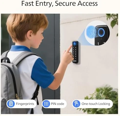 WiFi Smart Deadbolt Lock with Fingerprint Keypad — Smart Lock, Philips