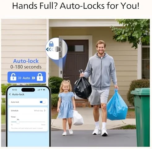 WiFi Smart Deadbolt Lock with Fingerprint Keypad — Smart Lock, Philips