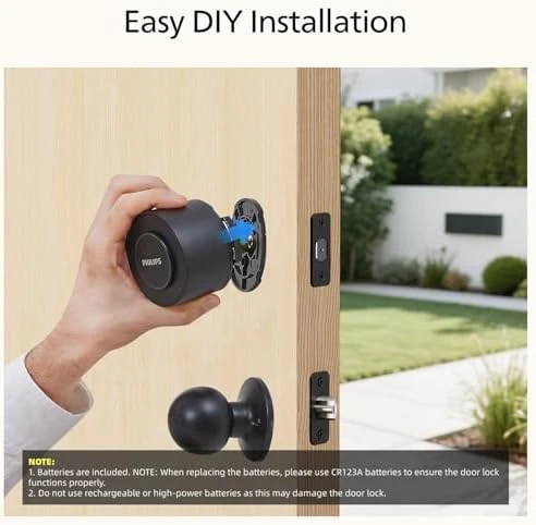 WiFi Smart Deadbolt Lock with Fingerprint Keypad — Smart Lock, Philips