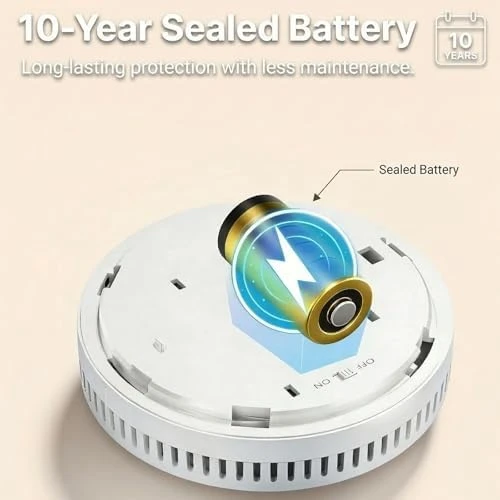 WiFi Smoke Detector and Carbon Monoxide Detector Combo — Air Quality Monitor, ANTERCITE