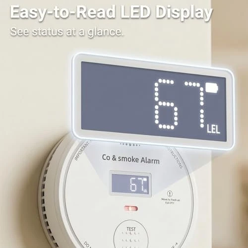 WiFi Smoke Detector and Carbon Monoxide Detector Combo — Air Quality Monitor, ANTERCITE