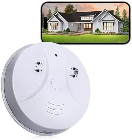 1080P Indoor Security Camera with Smoke Detector — Security Camera, Huxuoit
