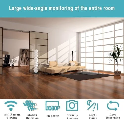 1080P Indoor Security Camera with Smoke Detector — Security Camera, Huxuoit