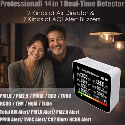 14-in-1 Portable Smart Air Quality Monitor — Air Quality Monitor, DZ-SCIE