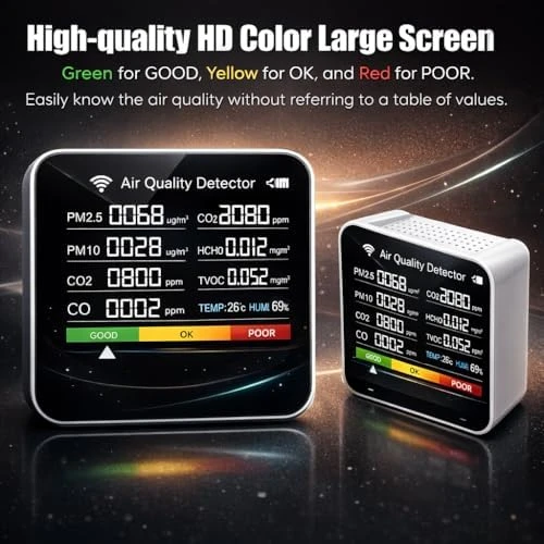 14-in-1 Portable Smart Air Quality Monitor — Air Quality Monitor, DZ-SCIE