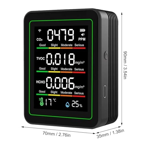 5-in-1 WiFi Air Quality Detector — Air Quality Monitor, Zunate