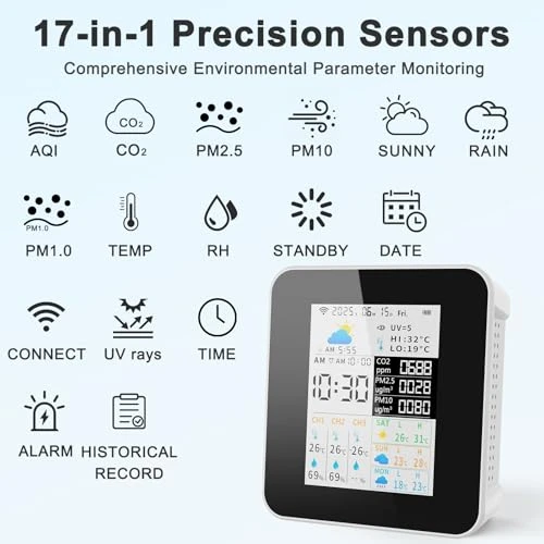 Air Quality Monitor with 17 Parameters and APP Control — Air Quality Monitor, JIYINGDUO