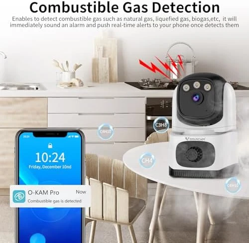 Indoor Security Camera with Smoke Detection — Security Camera, Vstarcam