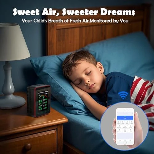 Professional 15-in-1 Air Quality Monitor with Smartphone APP — Air Quality Monitor, Sonovara