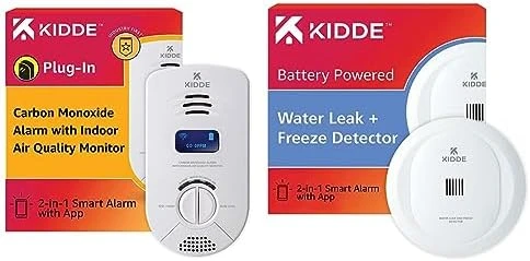 Smart Carbon Monoxide Detector & Indoor Air Quality Monitor + Leak & Freeze Sensor — Air Quality Monitor, Kidde