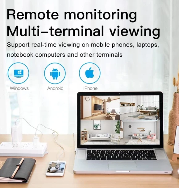 Smart Indoor WiFi IP Camera Pan & Tilt — Security Camera, visiPower