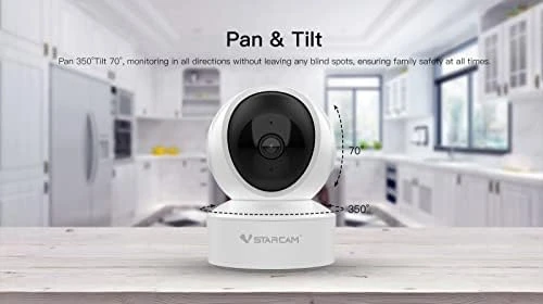 Smart Indoor WiFi IP Camera Pan & Tilt — Security Camera, visiPower