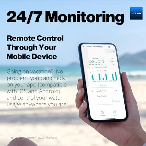 Smart Water Usage Monitor and Leak Detection — Water Shut Off Valve, YoLink