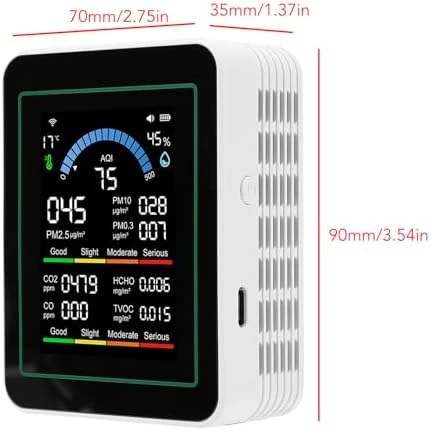 10-in-1 WiFi Air Quality Meter — Air Quality Monitor, Yobadam