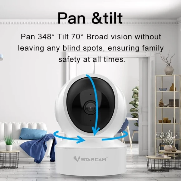 4MP Smart Indoor WiFi IP Camera Pan & Tilt — Security Camera, visiPower