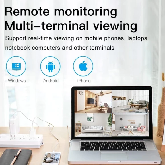 4MP Smart Indoor WiFi IP Camera Pan & Tilt — Security Camera, visiPower