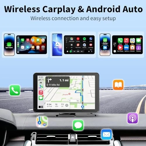 9'' Wireless CarPlay & Android Auto Screen — Car Infotainment System, GTVFS
