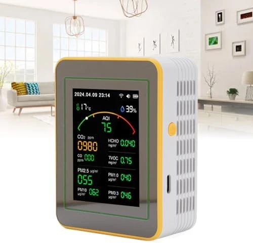 Air Quality Detector, 15 in 1 WiFi App Control — Air Quality Monitor, Eujgoov