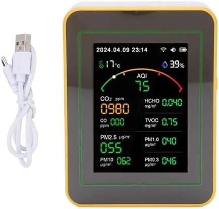 Air Quality Detector, 15 in 1 WiFi App Control — Air Quality Monitor, Eujgoov