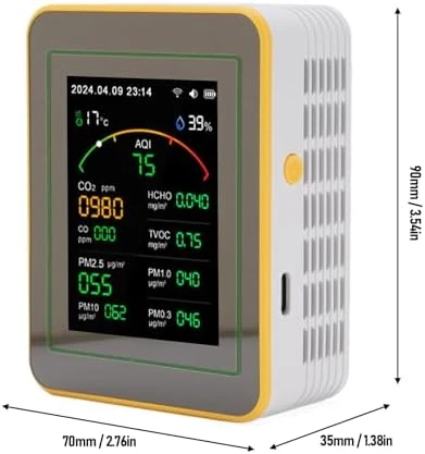 Air Quality Detector, 15 in 1 WiFi App Control — Air Quality Monitor, Eujgoov