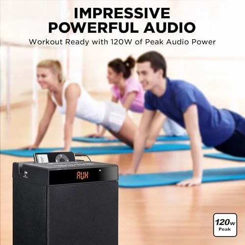 Bluetooth Tower Speaker with Subwoofer Built in — Desk Lamp, Visit the GOgroove Store