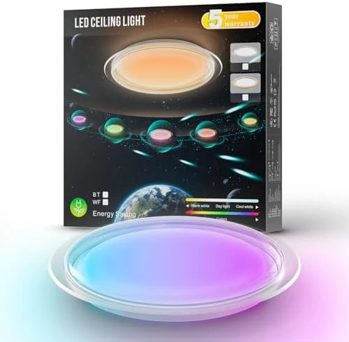 LED Ceiling Light with Bluetooth Speaker — Desk Lamp, Ghettalinn