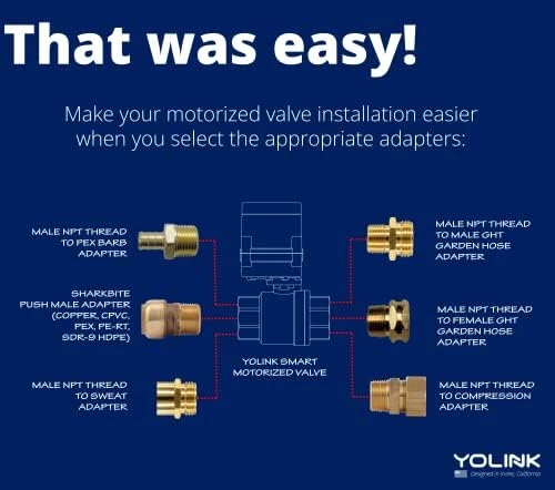 Smart Water Leak Protection System — Water Shut Off Valve, YoLink