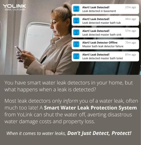 Smart Water Leak Protection System — Water Shut Off Valve, YoLink